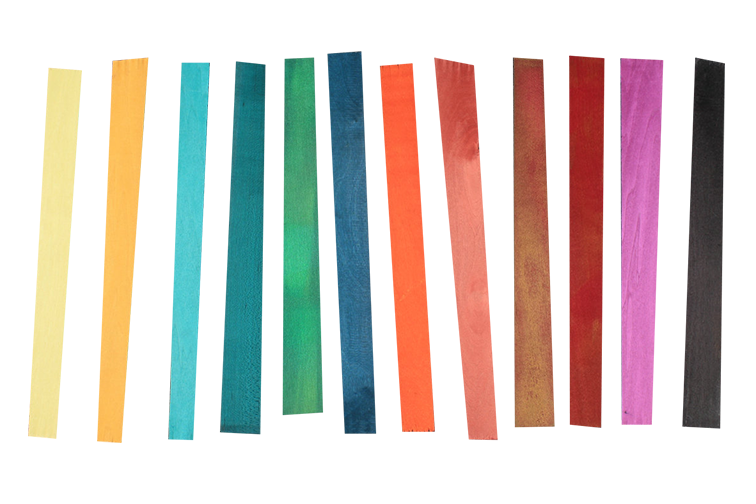various colored veneers for cue making - 0.6 mm thickness WOODS CUES