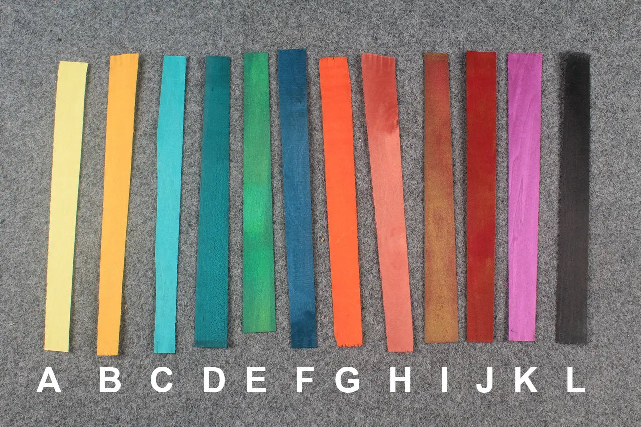 various colored veneers for cue making - 0.6 mm thickness WOODS CUES