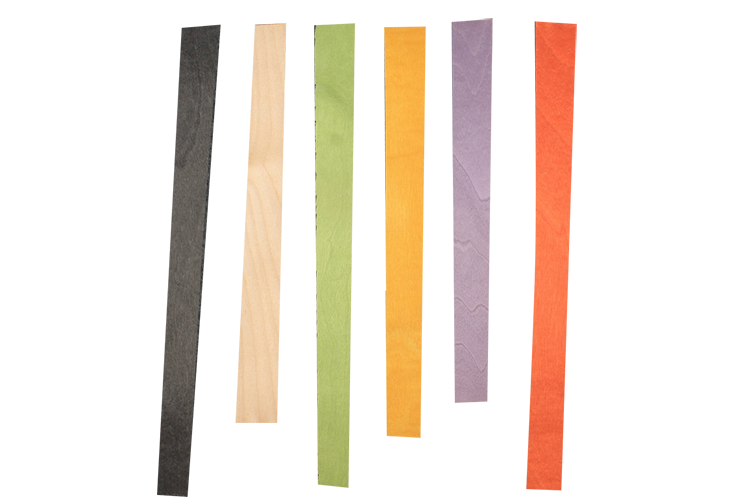 various colored veneers for cue making - 0.9 mm thickness WOODS CUES