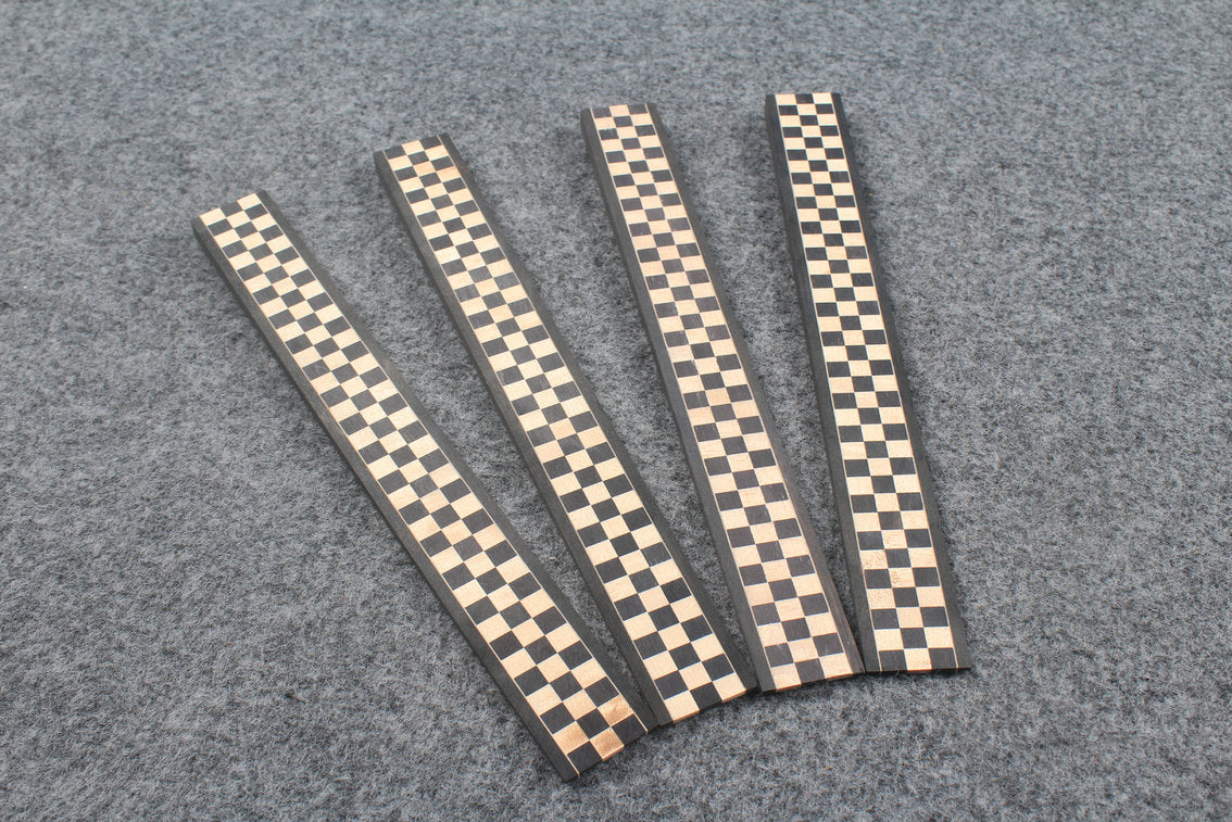 hand spliced plaid pattern wood splices for snooker cue - WOODS CUES