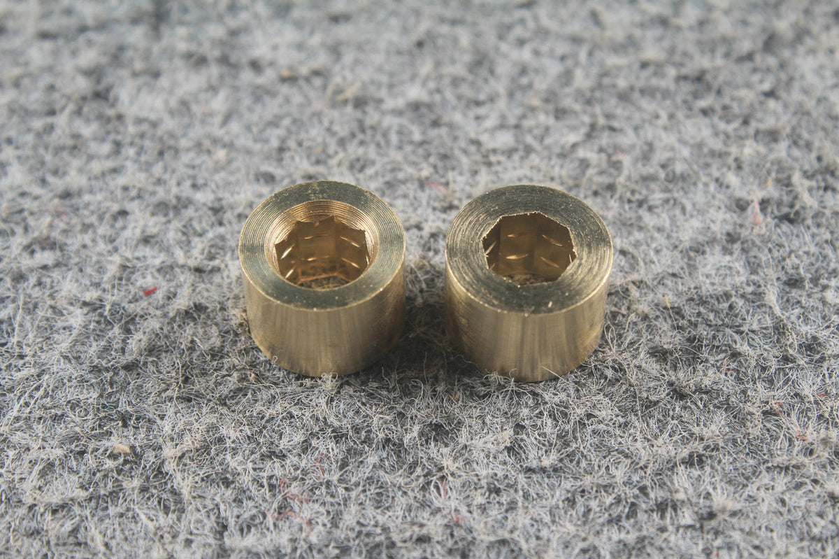 brass ferrules for  pool cues  with octagonal internal threaded WOODS CUES