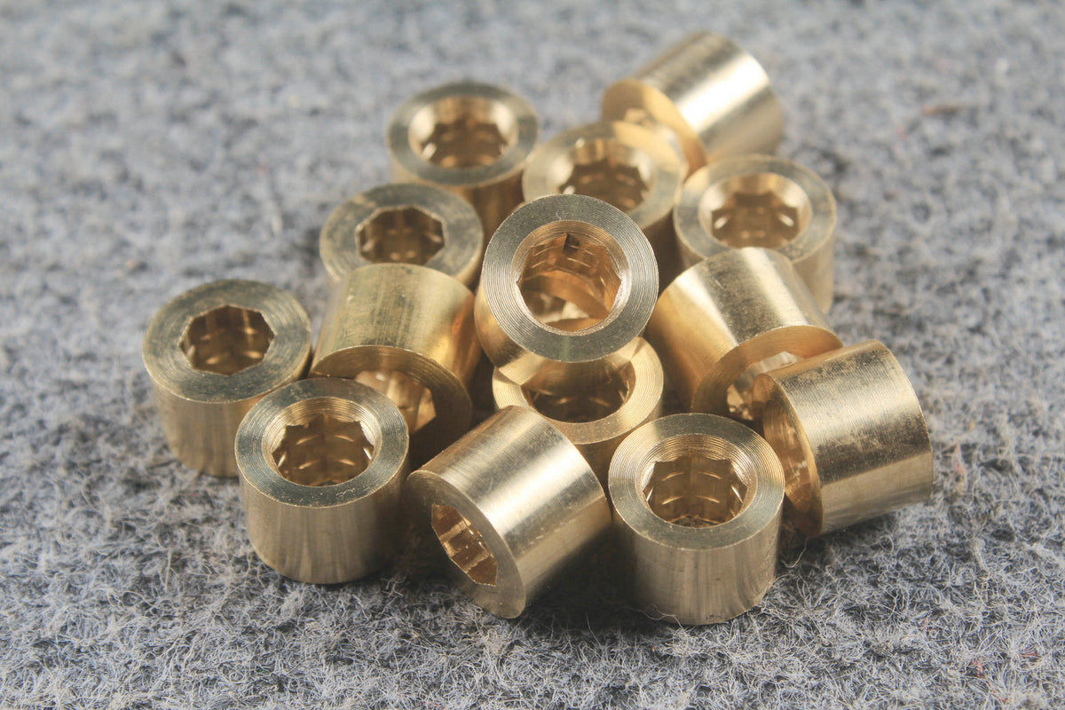 brass ferrules for  pool cues  with octagonal internal threaded WOODS CUES