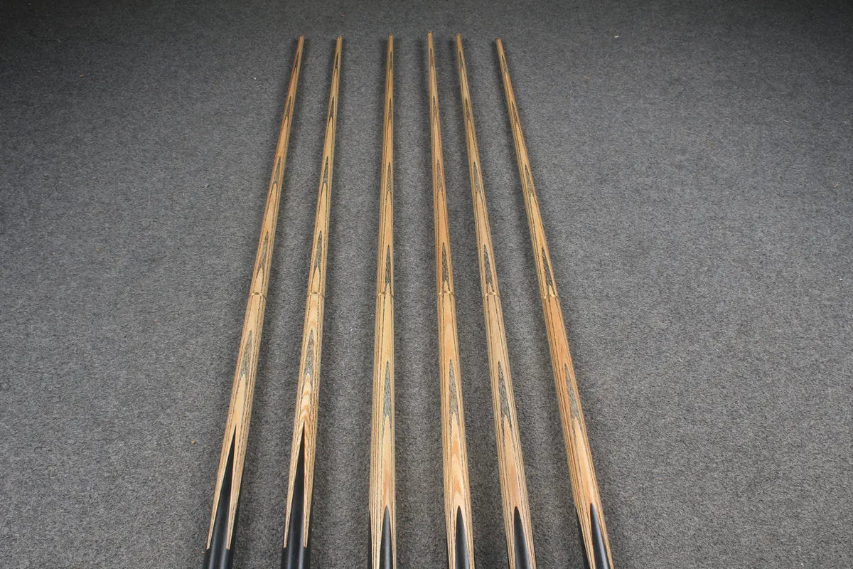 CHEVRONS+ 1/2 ash chinese 8 ball pool cue #1572-#1577 WOODS CUES