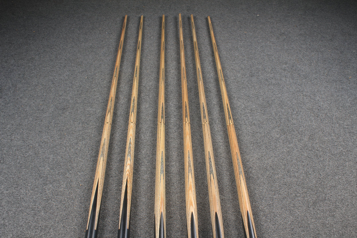 CHEVRONS+ 1/2 ash chinese 8 ball pool cue #1572-#1577