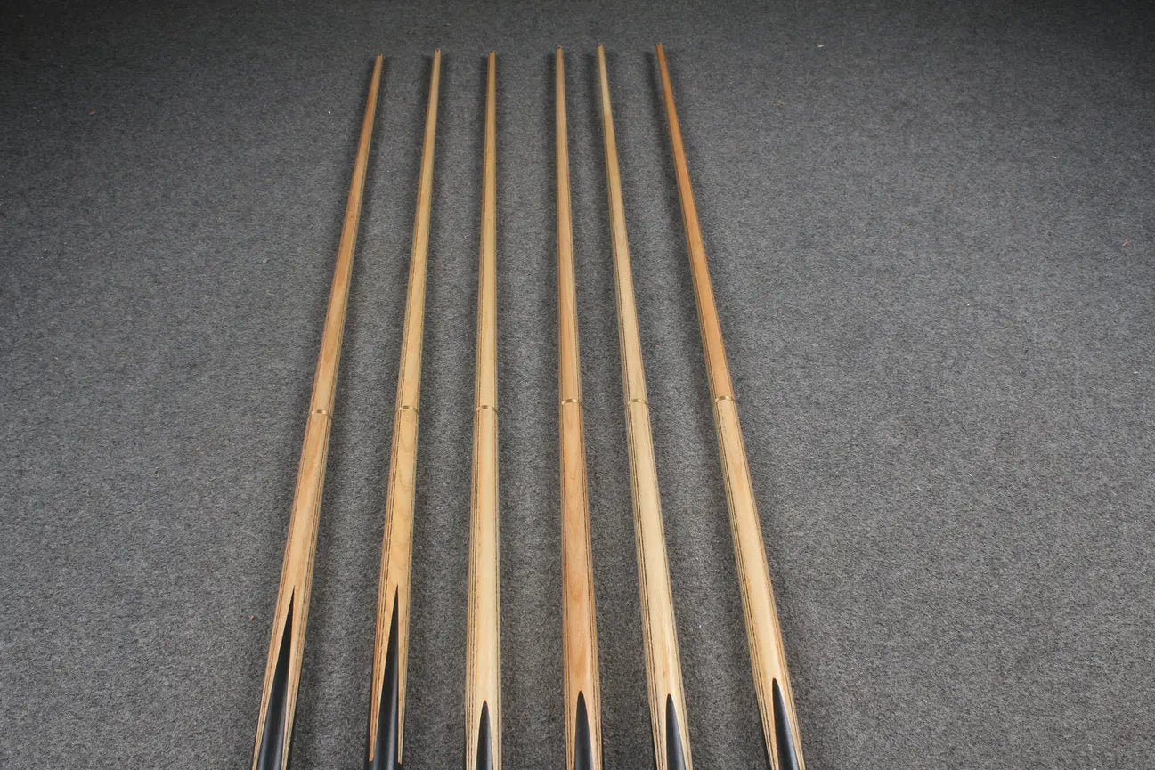 CHEVRONS+ 1/2 ash chinese 8 ball pool cue #1572-#1577 WOODS CUES
