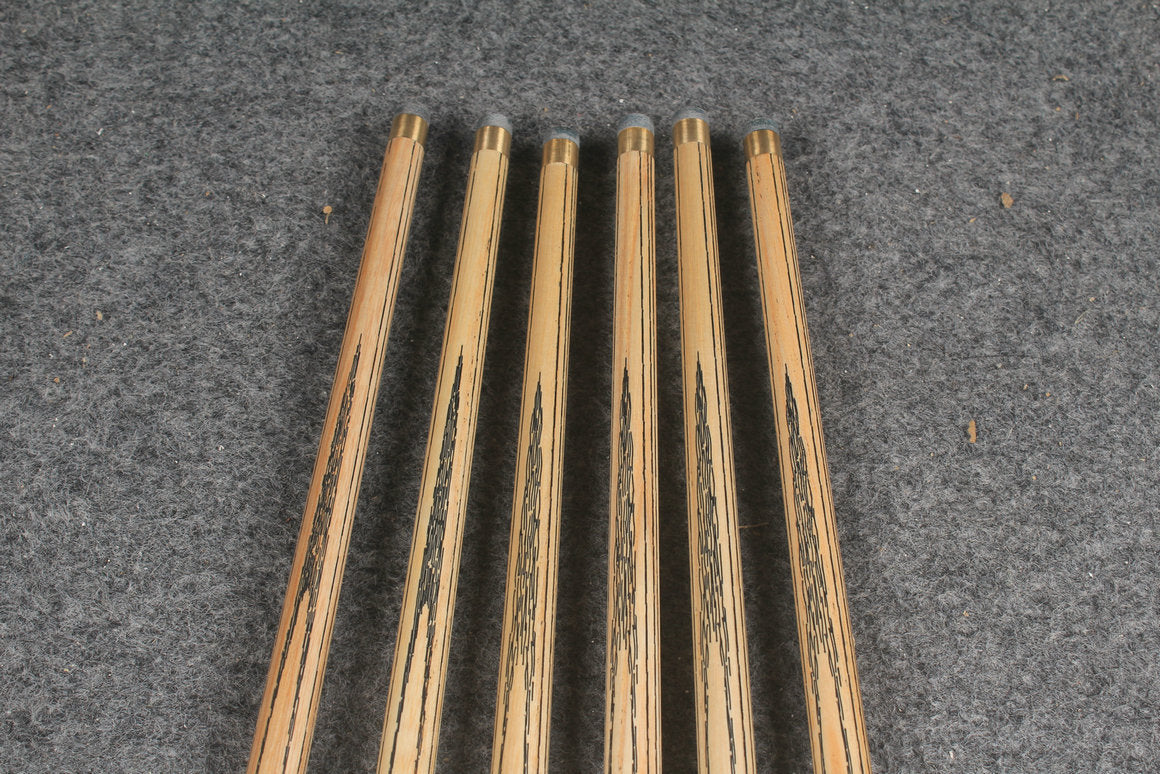 CHEVRONS+ 1/2 ash chinese 8 ball pool cue #1572-#1577
