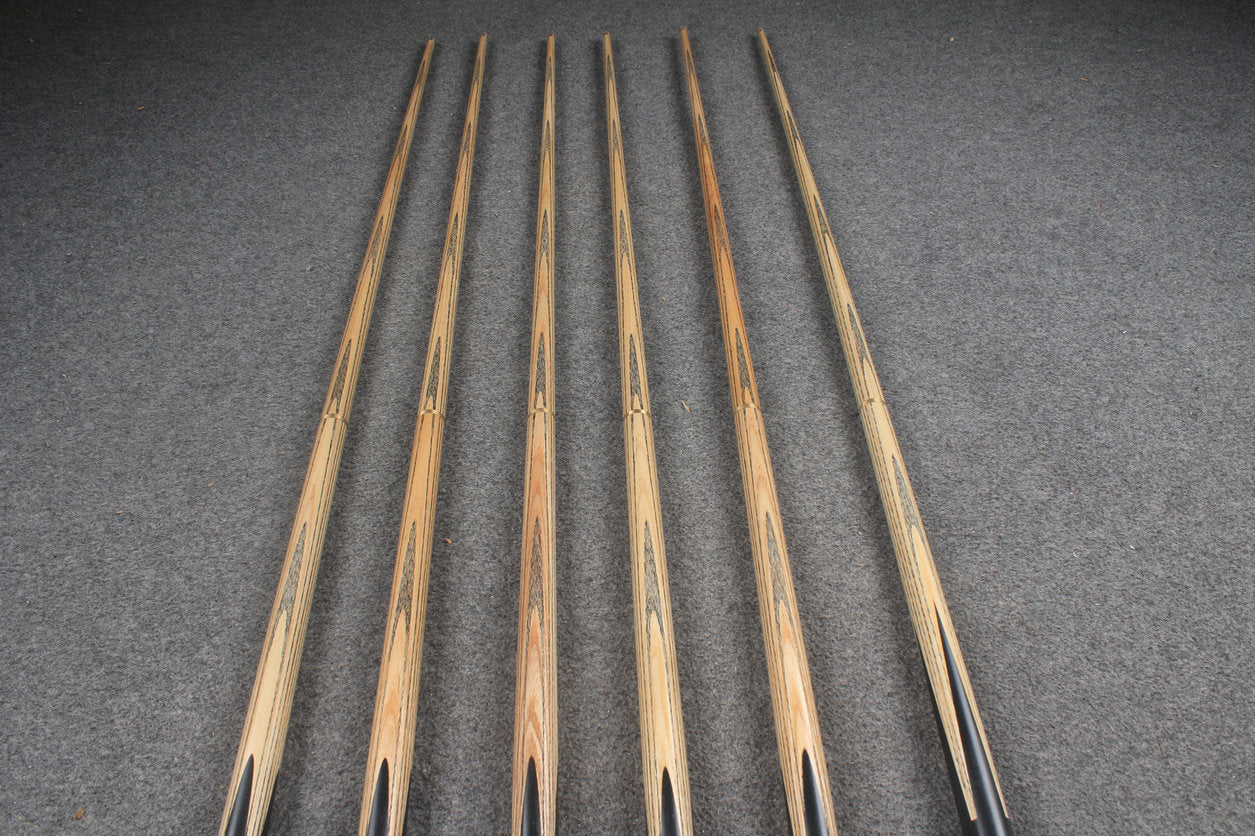 CHEVRONS+ WOODS 1/2 handmade ash chinese 8 ball pool cue #1578-#1583