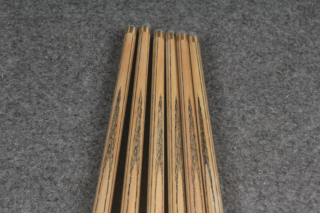 CHEVRONS+ WOODS 1/2 handmade ash chinese 8 ball pool cue #1578-#1583