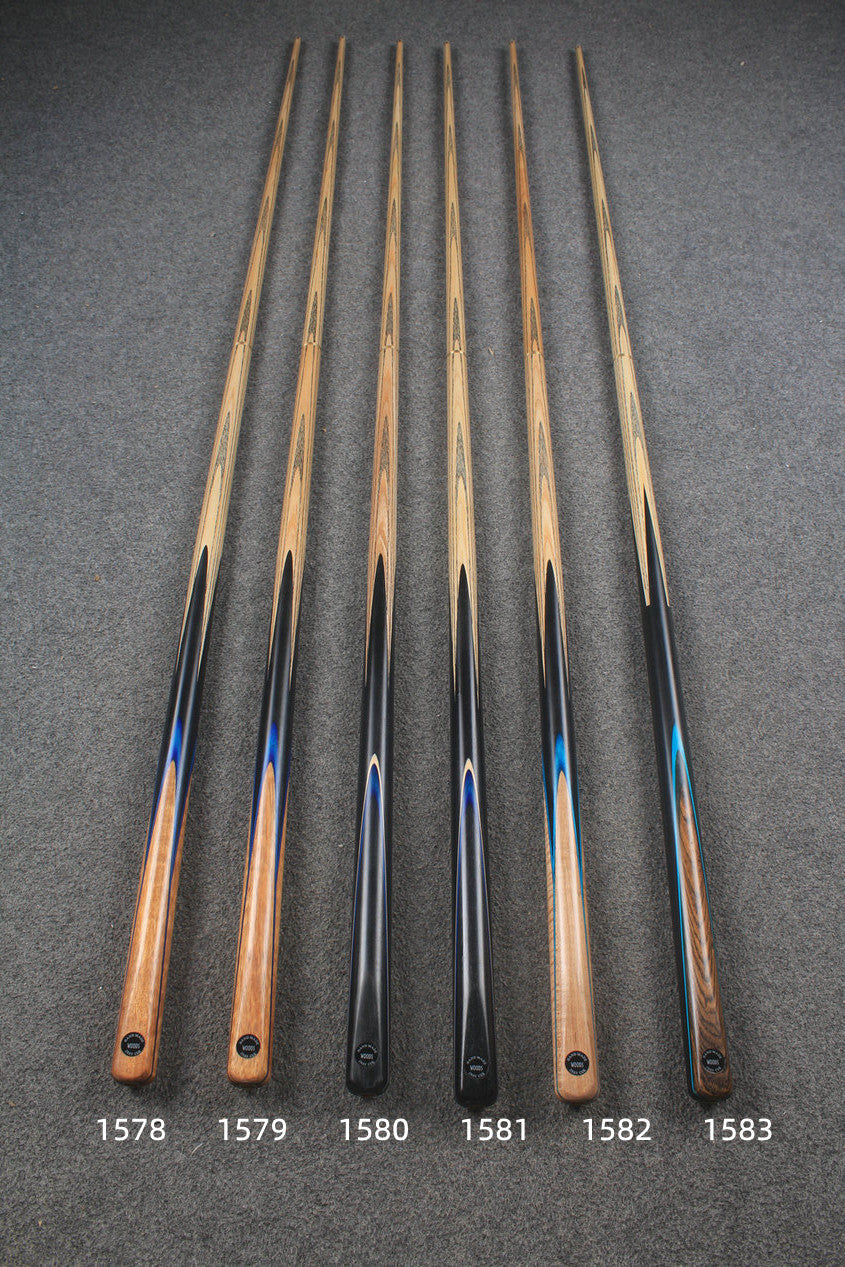 CHEVRONS+ WOODS 1/2 handmade ash chinese 8 ball pool cue #1578-#1583