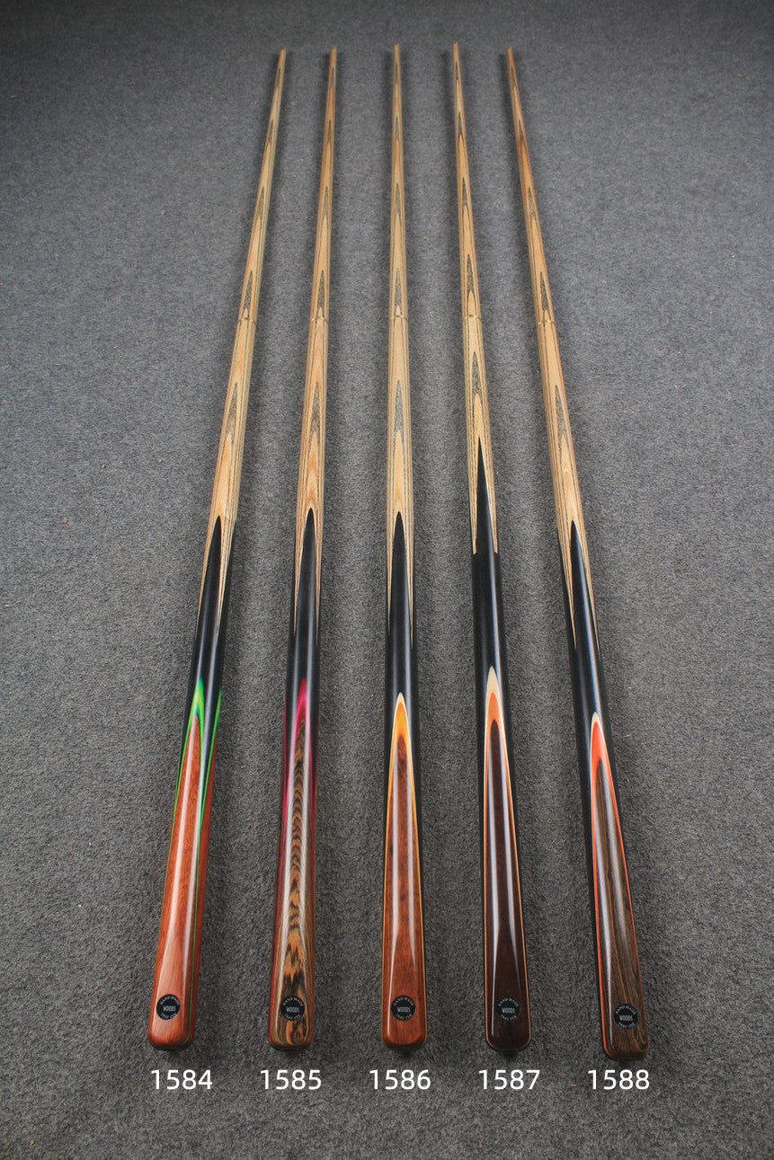 CHEVRONS+ 1/2 ash chinese 8 ball pool cue #1584-#1588