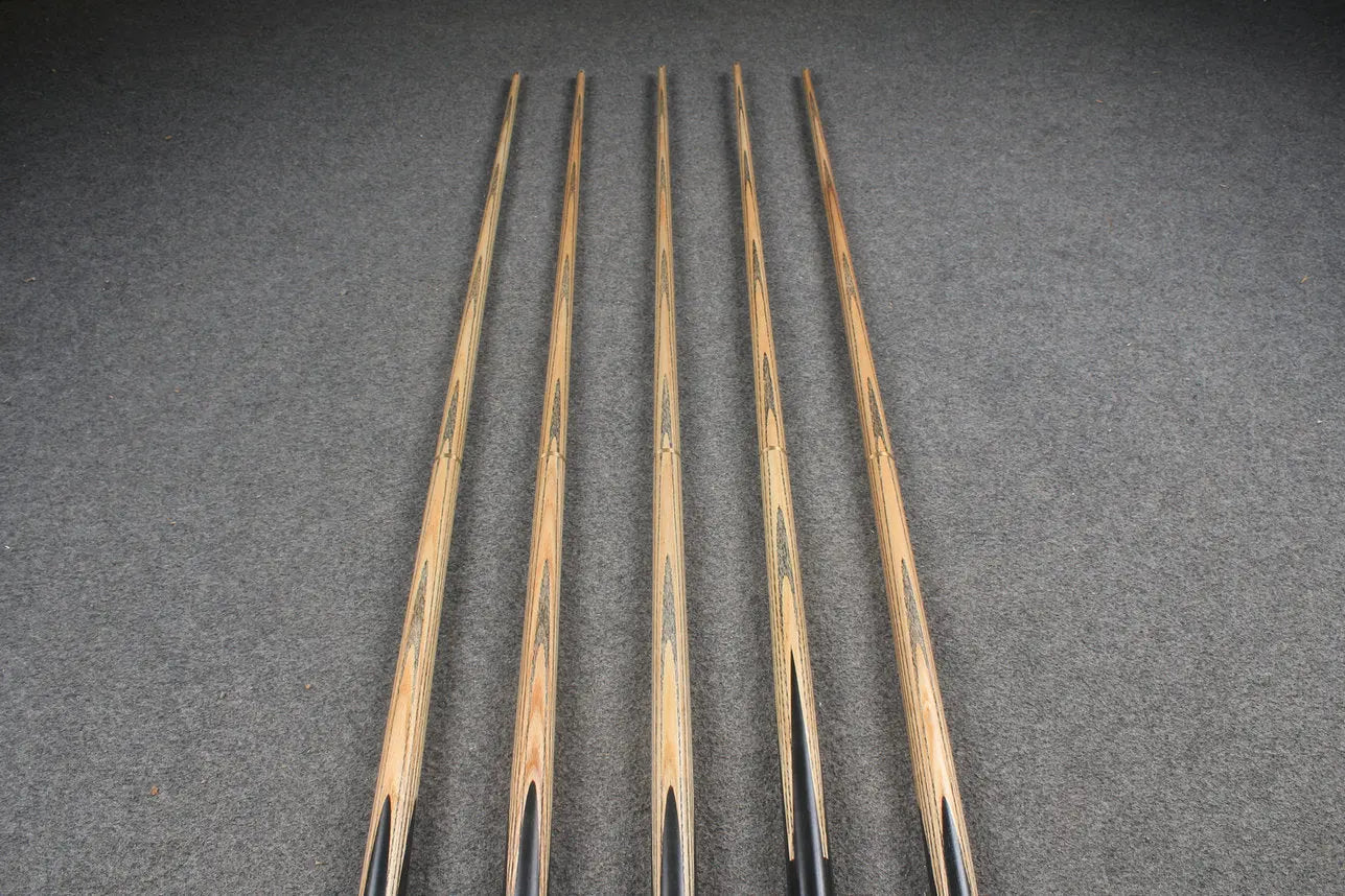 CHEVRONS+ 1/2 ash chinese 8 ball pool cue #1584-#1588 WOODS CUES