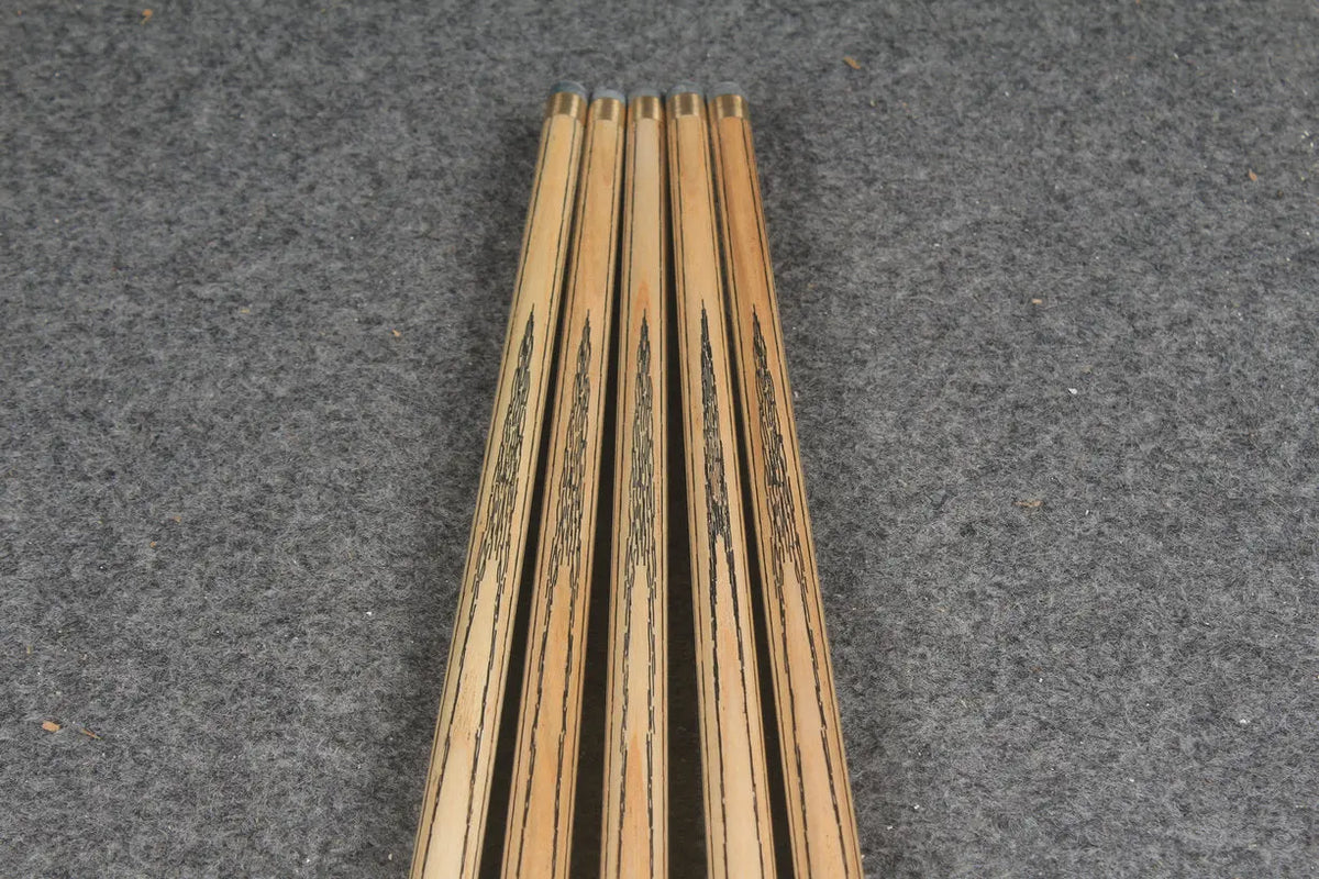 CHEVRONS+ 1/2 ash chinese 8 ball pool cue #1584-#1588 WOODS CUES