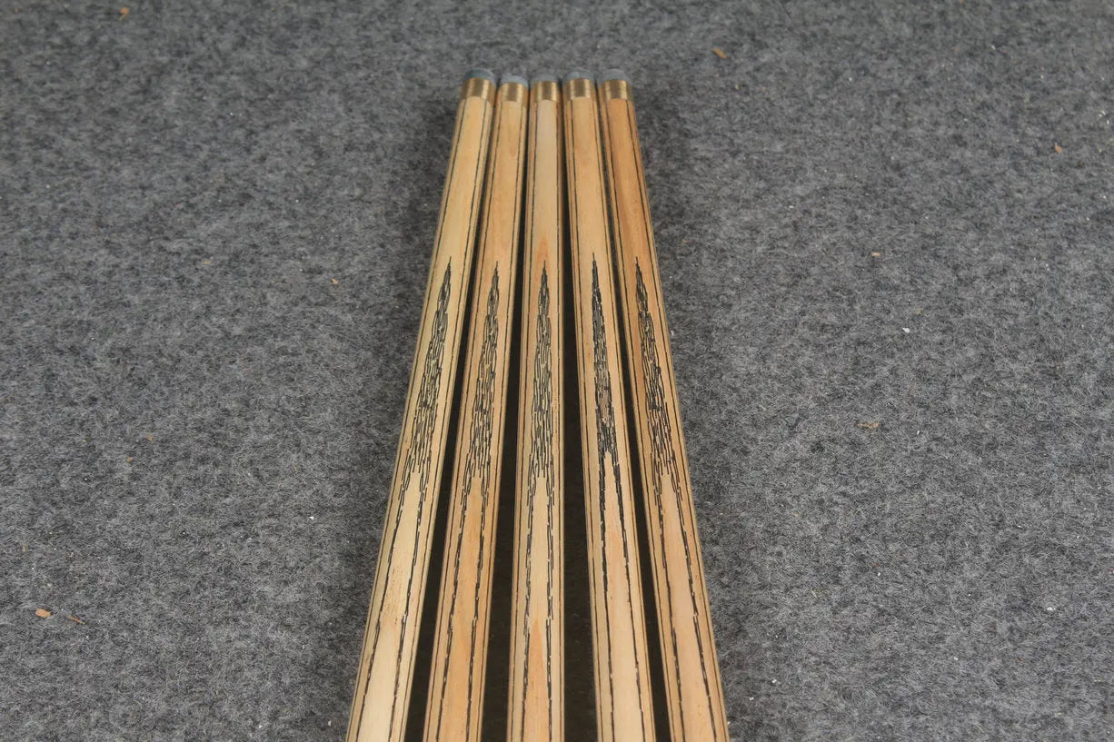 CHEVRONS+ 1/2 ash chinese 8 ball pool cue #1584-#1588 WOODS CUES