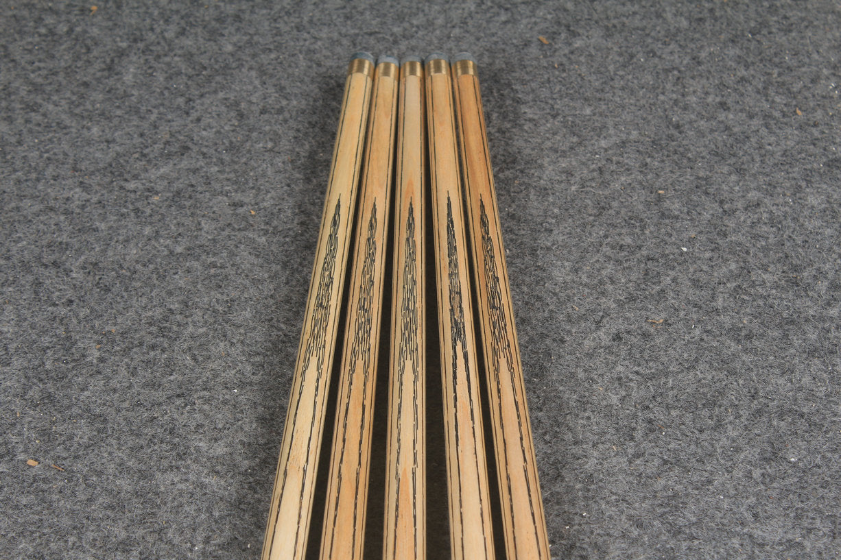 CHEVRONS+ 1/2 ash chinese 8 ball pool cue #1584-#1588