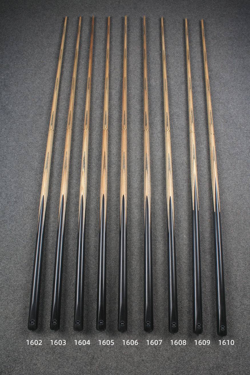 CHEVRONS+ WOODS 1/2 handmade ash snooker / pool cue #1602#1610