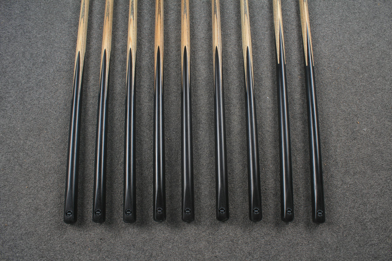 CHEVRONS+ WOODS 1/2 handmade ash snooker / pool cue #1602#1610