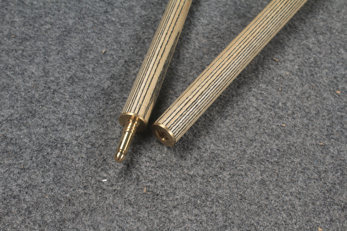 CHEVRONS+ WOODS 1/2 handmade ash english pool cue #1631-#1638