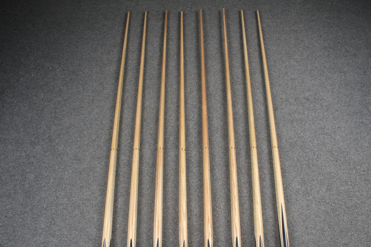 CHEVRONS+ WOODS 1/2 handmade ash english pool cue #1631-#1638 WOODS CUES
