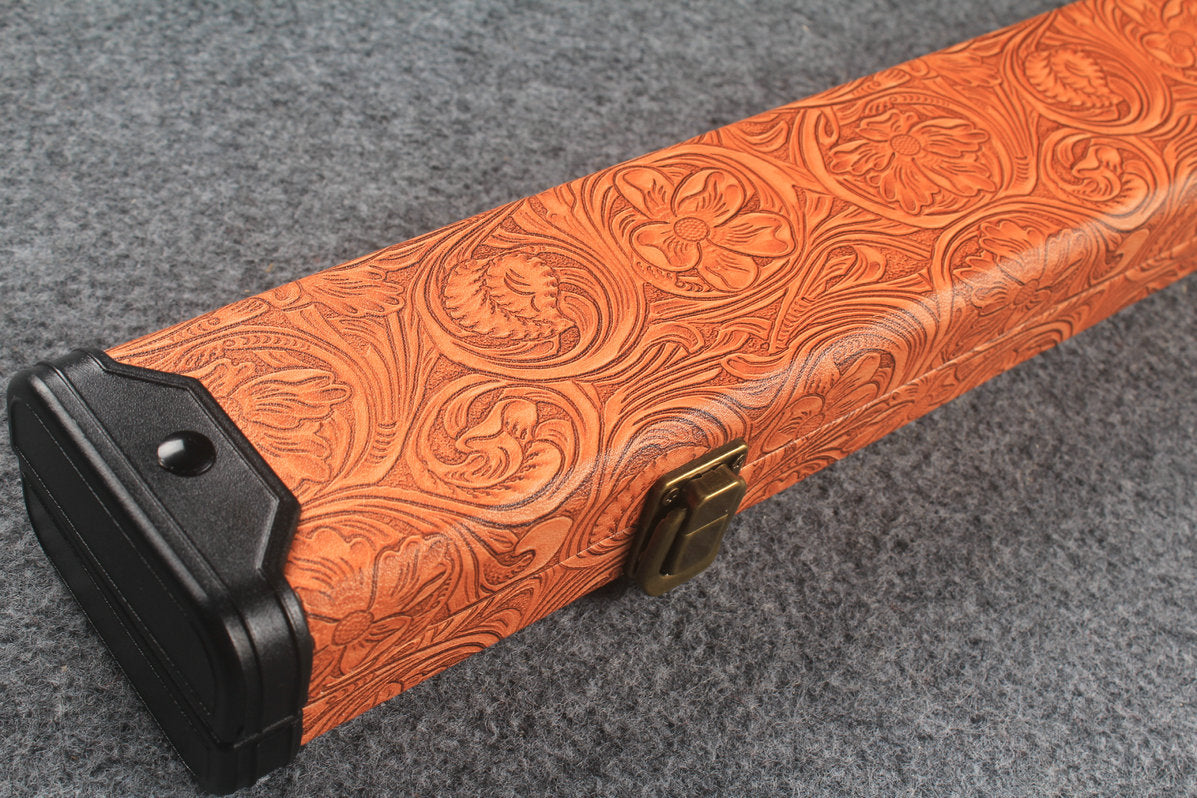 1 piece  leather snooker cue case with 2 slots
