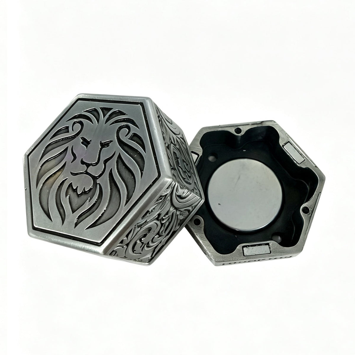 Lion Metal Billiards Chalk Holder - Magnetic Pool Cue Chalk Clip WOODS CUES