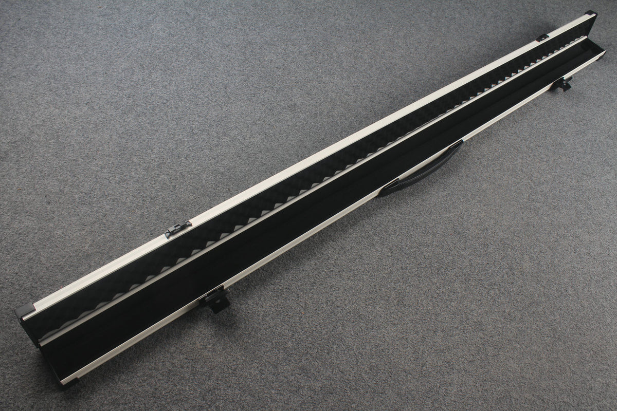 one piece aluminium lockable cue case – 2 Slots（chalk area inside）