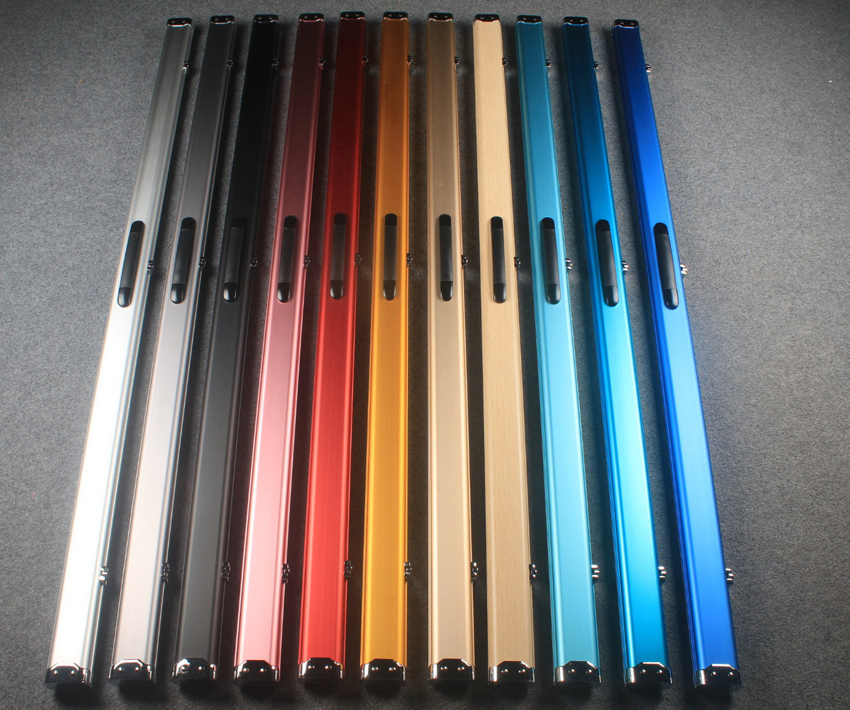 1 piece deluex slimline aluminium case with 2 slots