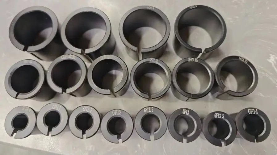 protective tube shaft / butt collet collars for cue repair lathe 10.5-32 mm WOODS CUES