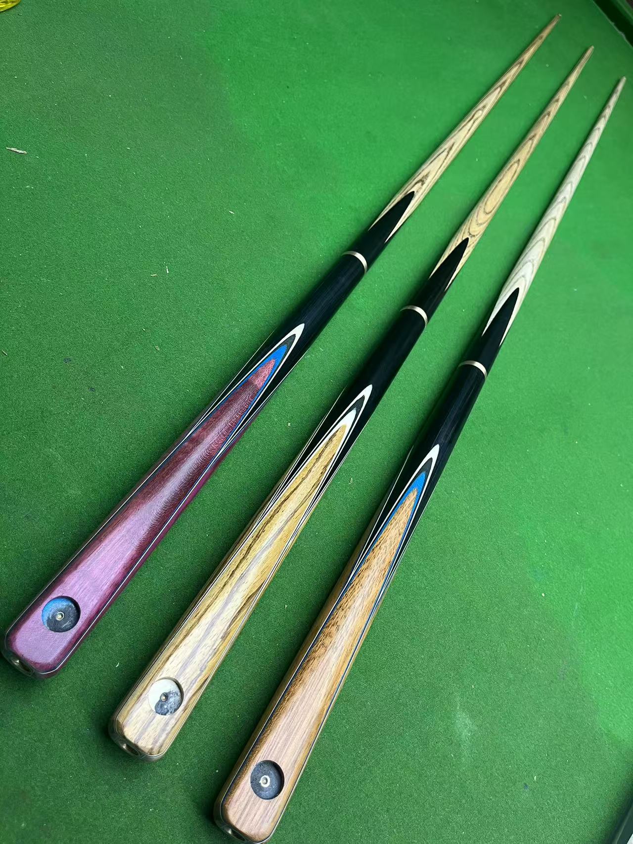3/4 handmade ash chinese 8 ball pool cues 10.5 mm tip