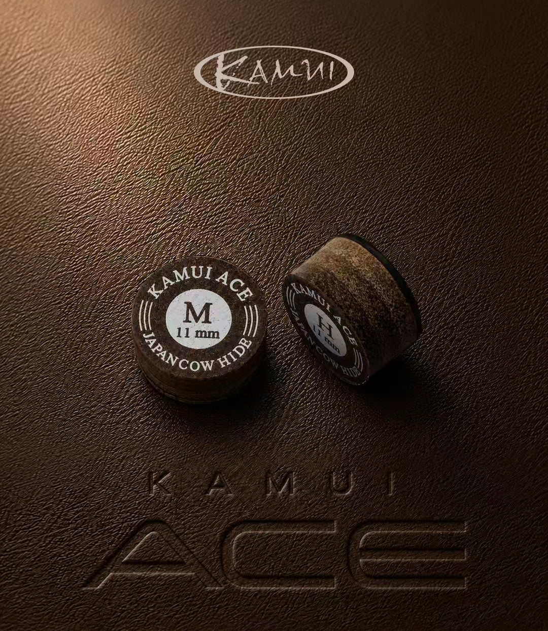 Original KAMUI ACE Cue Tip 11mm Japan Cowhide Snooker Pool Cue Tip (Medium / Hard)