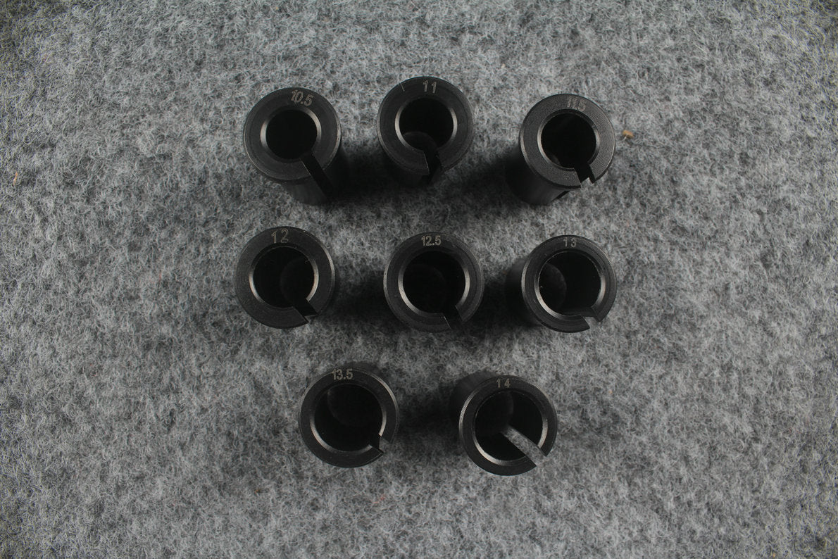 protective tube shaft / butt collet collars for cue repair lathe 10.5-32 mm