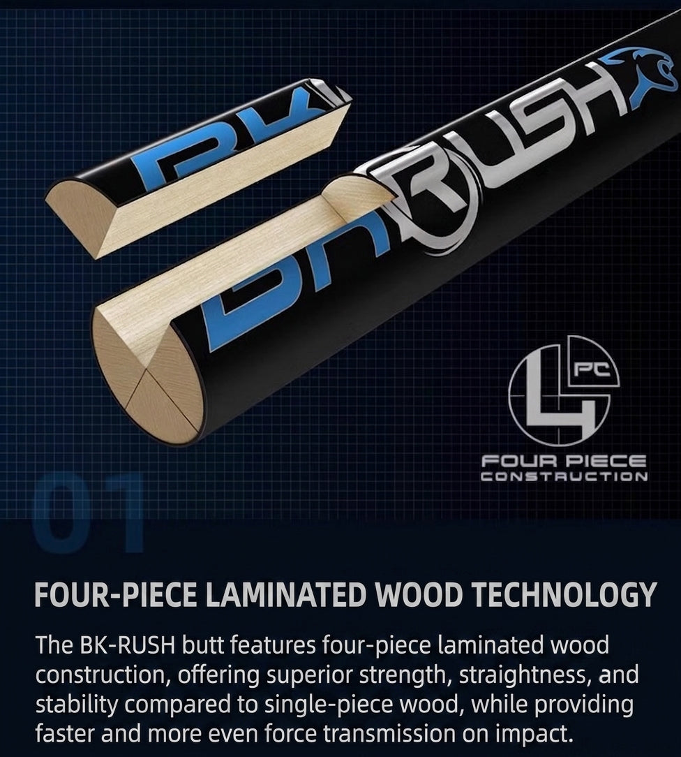 Replica Predator BK-Rush Carbon Fiber Billiards Break Cue,  Pool Cue for 8-Ball & 9-Ball