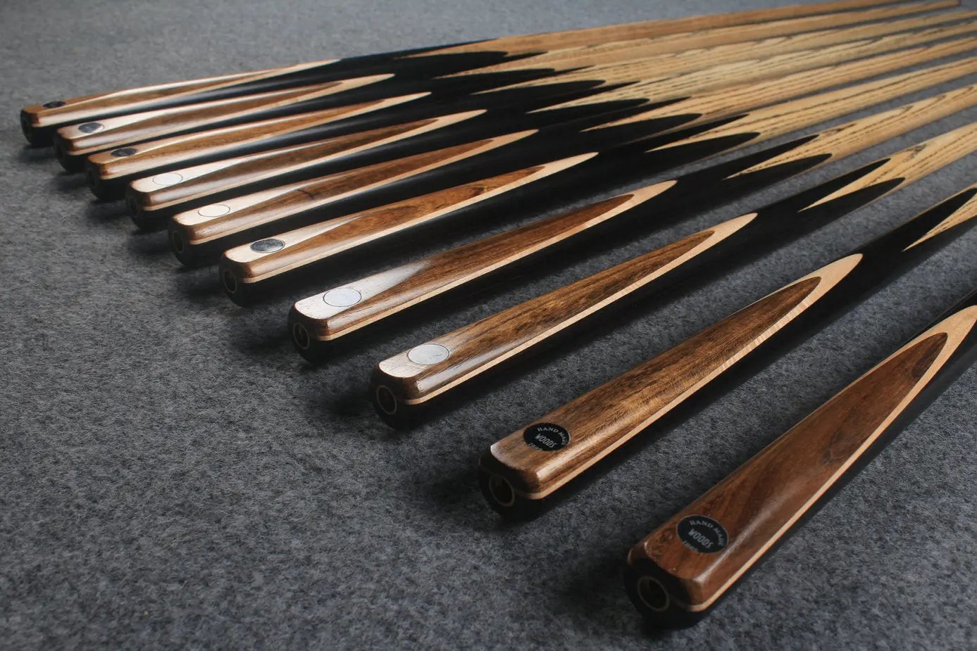 woods 1 piece handmade ash snooker/pool cue ronnie o'sullivan replica splicing 58 inch WOODS CUES