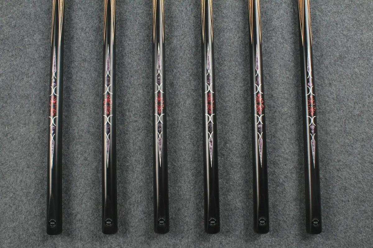 CHEVRONS+1 piece ash inlay english pool cue  #3050 - # 3055 WOODS CUES