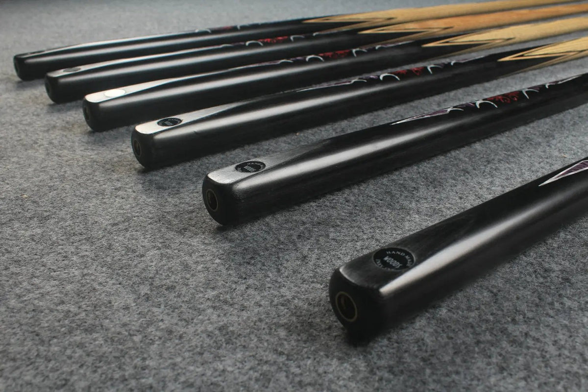 CHEVRONS+1 piece ash inlay english pool cue  #3050 - # 3055 WOODS CUES