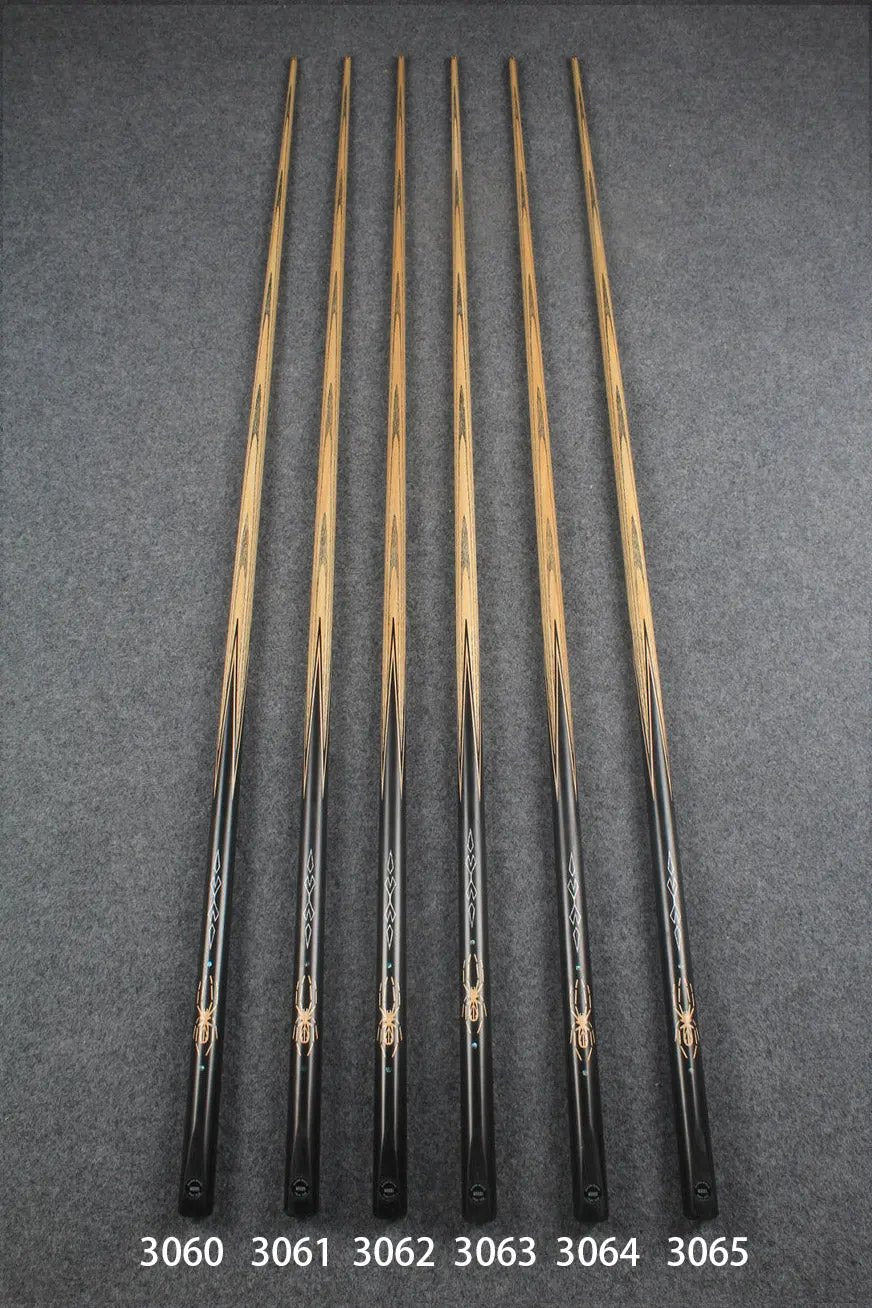 CHEVRONS+1 piece ash inlay english pool cue  #3060 - # 3065 WOODS CUES