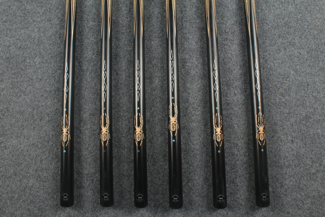CHEVRONS+1 piece ash inlay english pool cue  #3060 - # 3065