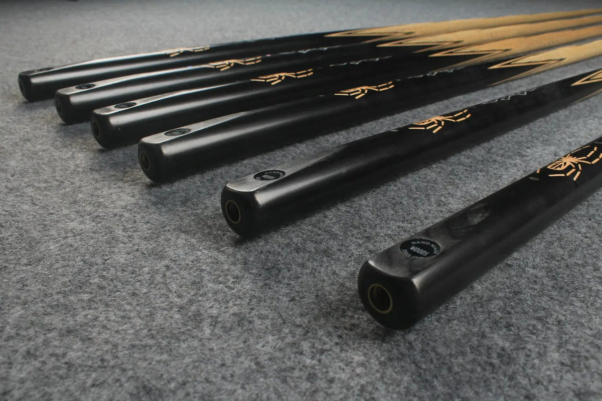 CHEVRONS+1 piece ash inlay english pool cue  #3060 - # 3065 WOODS CUES