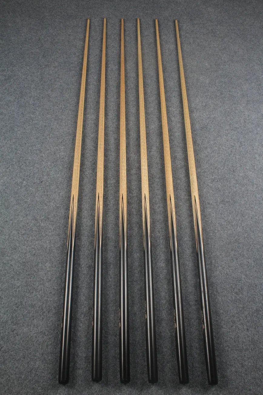 CHEVRONS+1 piece ash inlay english pool cue  #3060 - # 3065 WOODS CUES