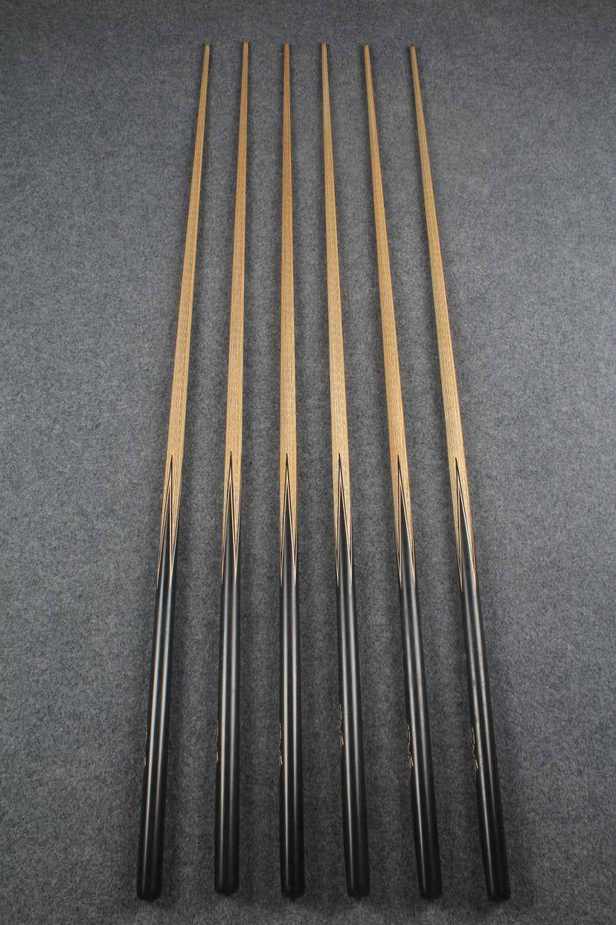CHEVRONS+1 piece ash inlay english pool cue  #3060 - # 3065
