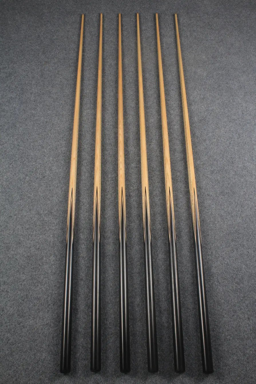 CHEVRONS+1 piece ash inlay english pool cue  #3060 - # 3065 WOODS CUES