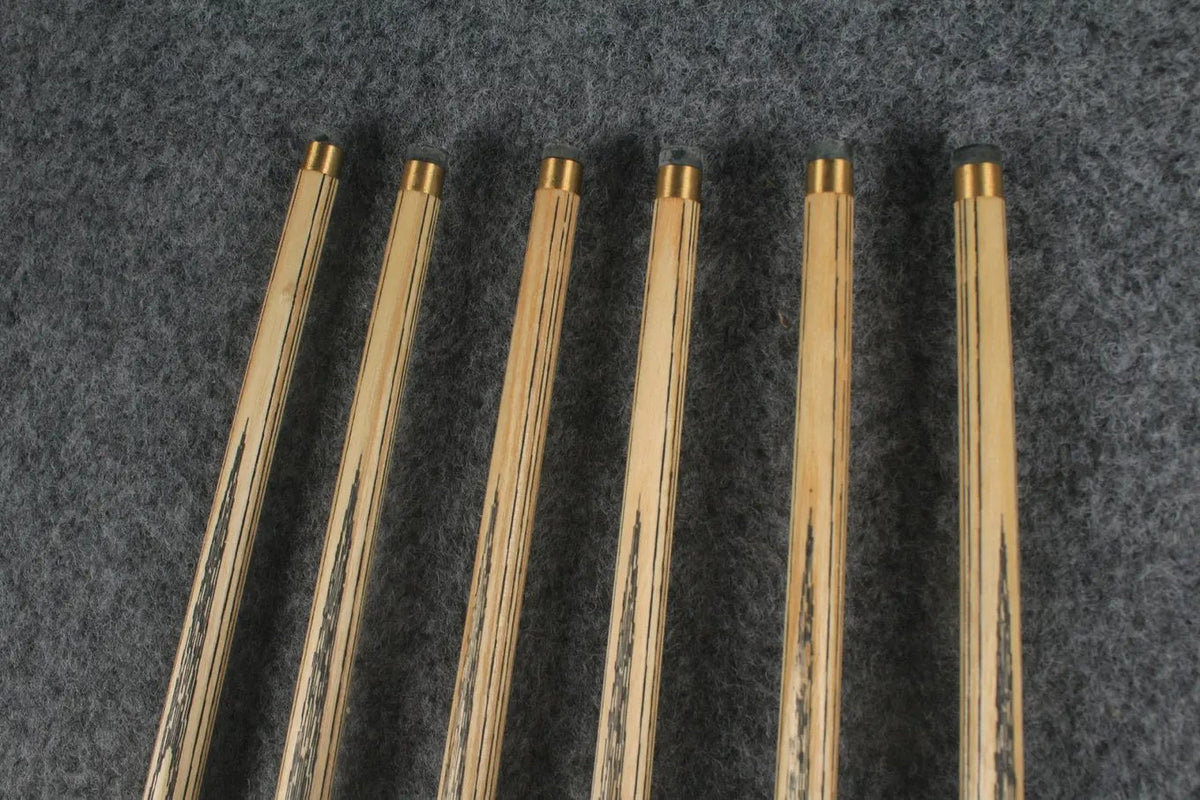 CHEVRONS+1 piece ash inlay english pool cue  #3060 - # 3065 WOODS CUES