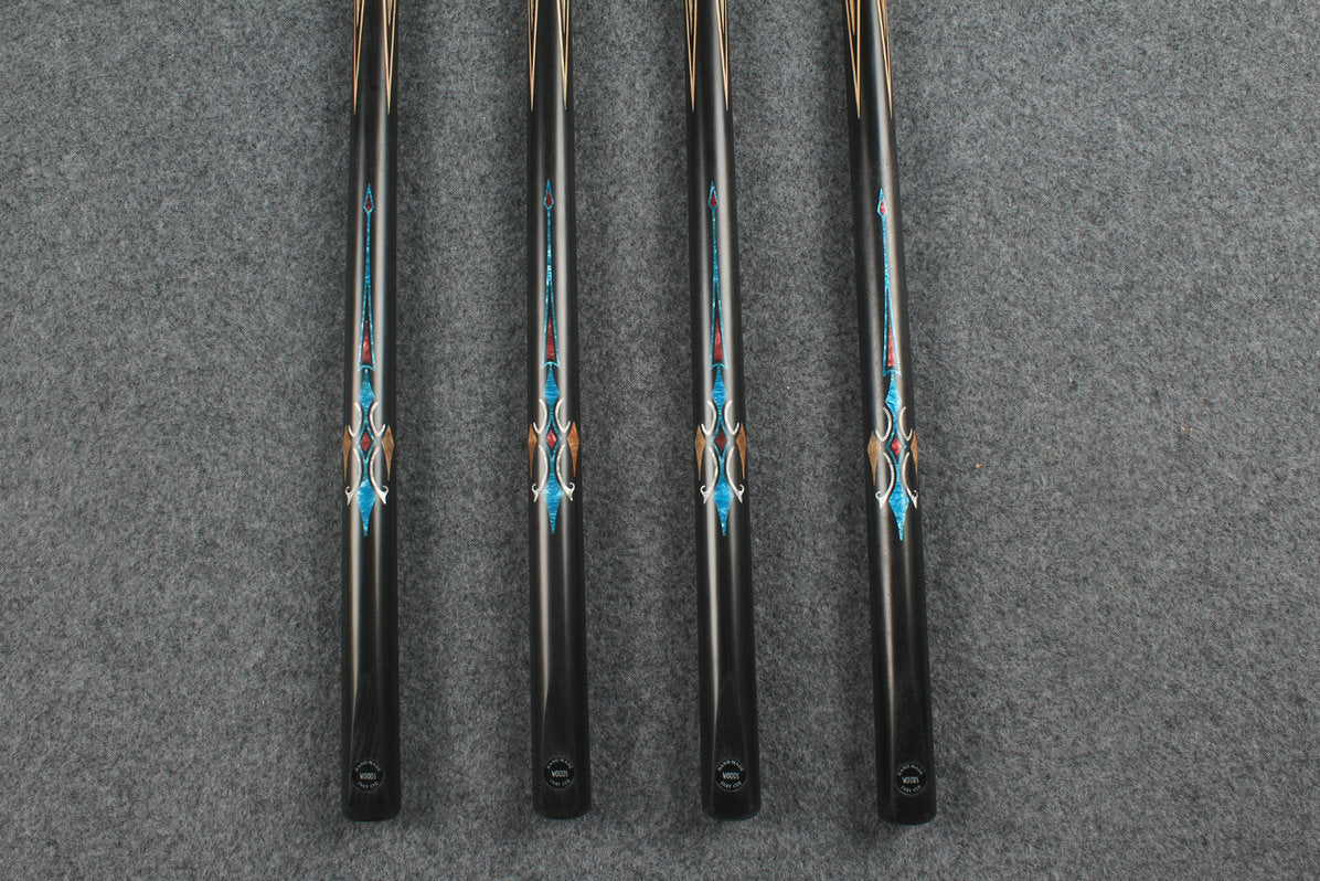 CHEVRONS+ 1 piece ash inlay english pool cue  #3070 - # 3073
