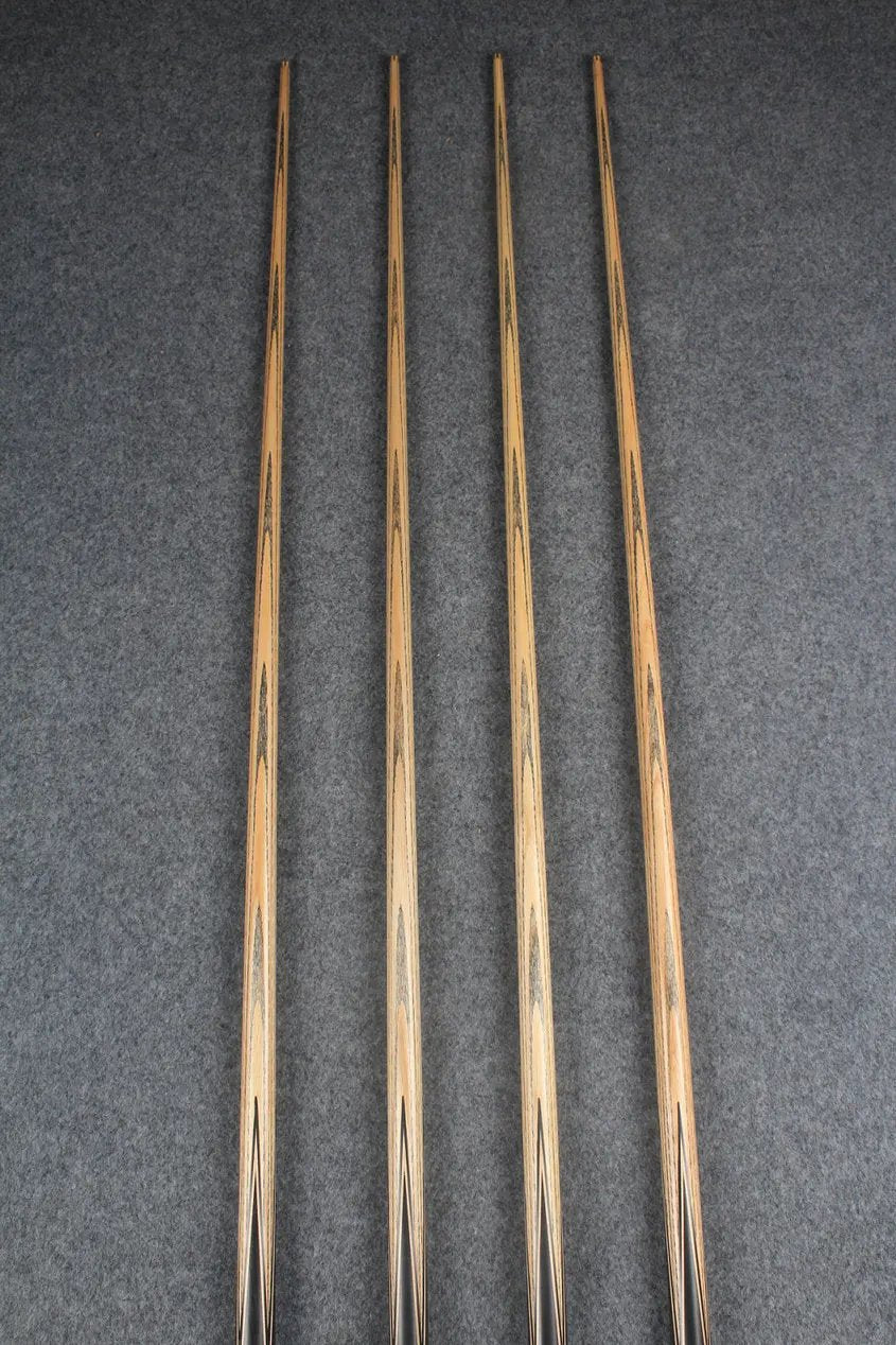 CHEVRONS+ 1 piece ash inlay english pool cue  #3070 - # 3073 WOODS CUES