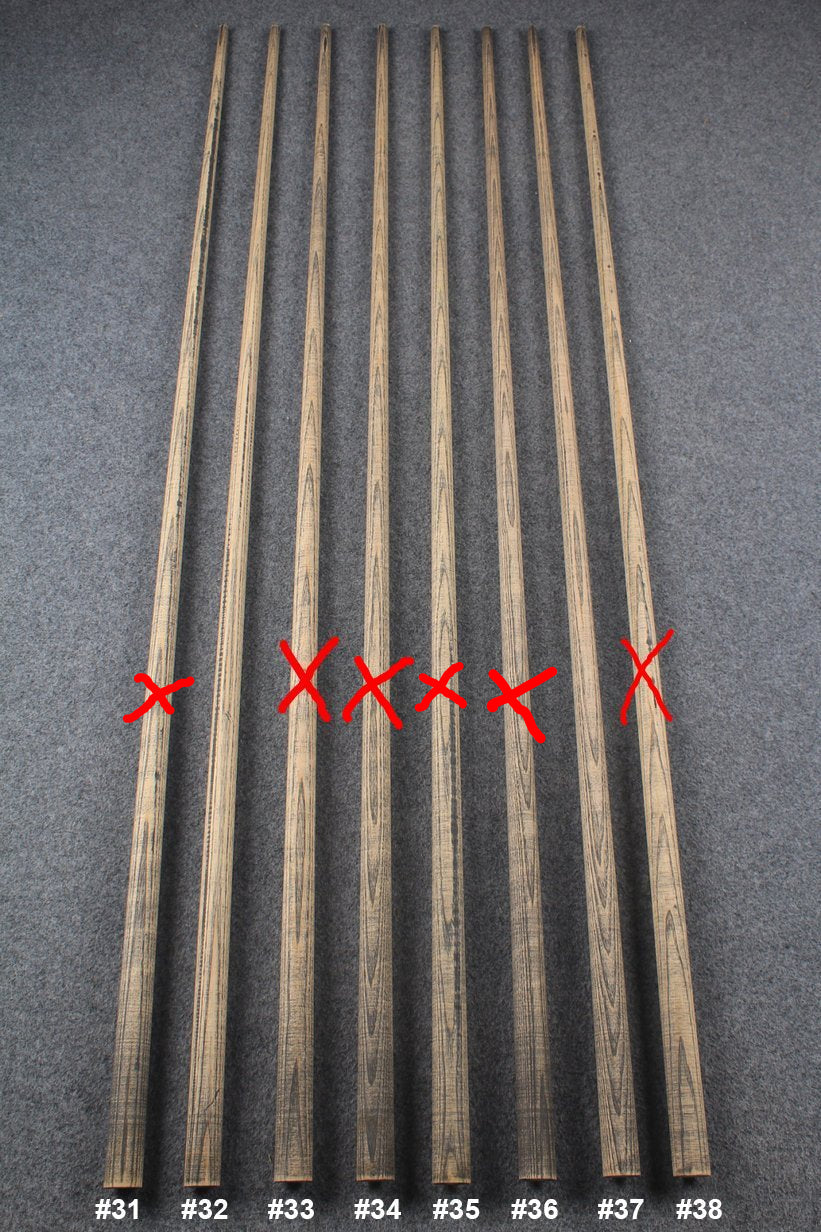 custom-made: AAA 150 CM ASH shafts selection for custom made cue  #31-#38 - made to order