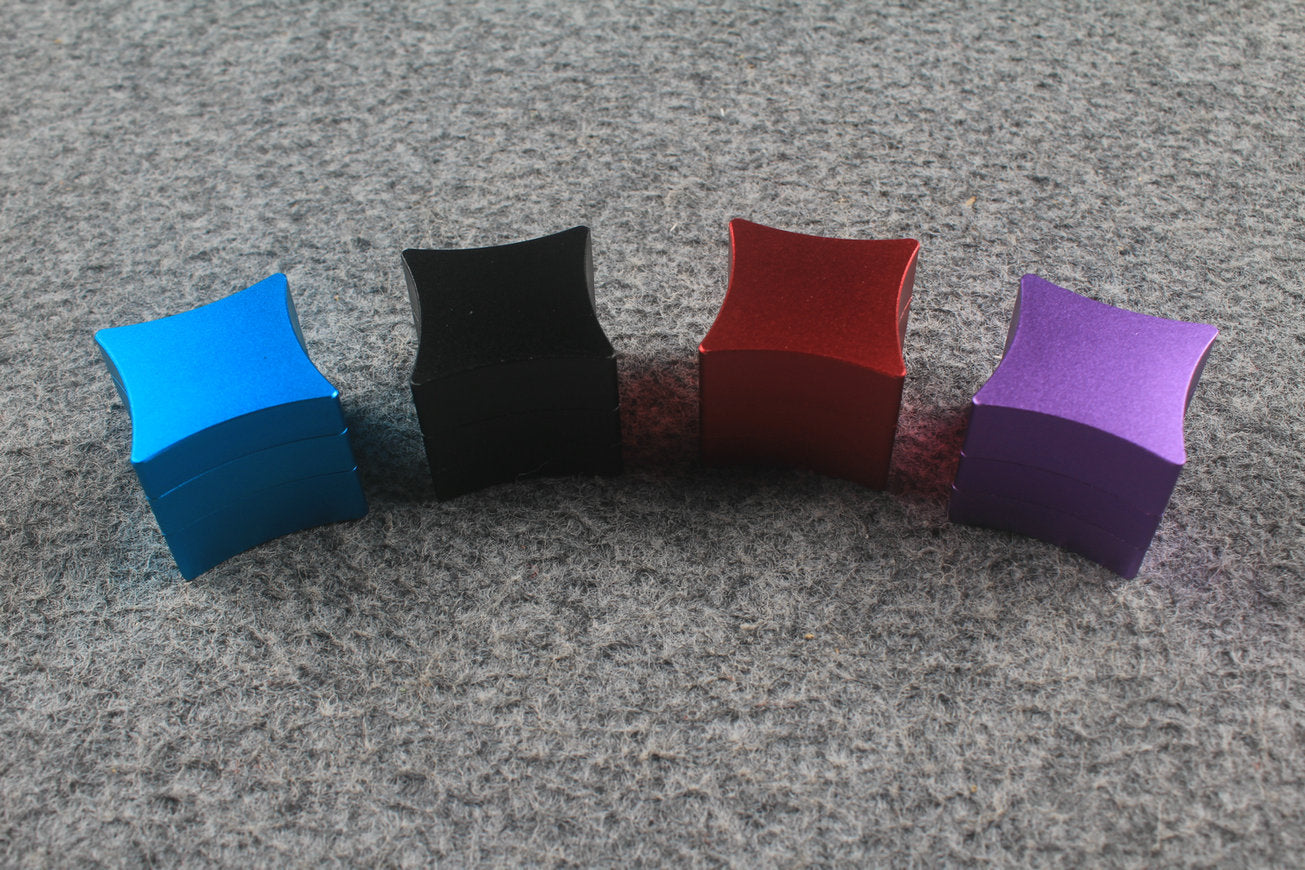 3-Section Oversized Universal Chalk Holder — Black / Purple / Blue / Red WOODS CUES