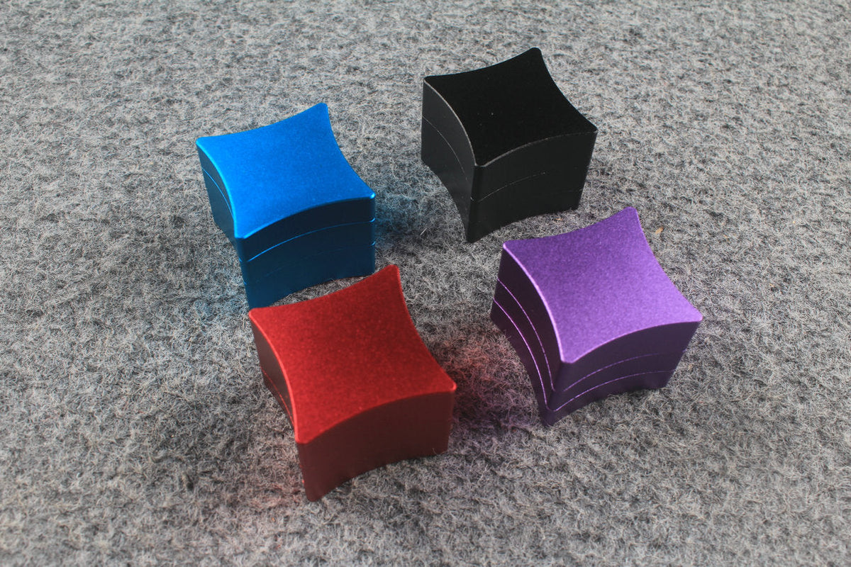 3-Section Oversized Universal Chalk Holder — Black / Purple / Blue / Red WOODS CUES