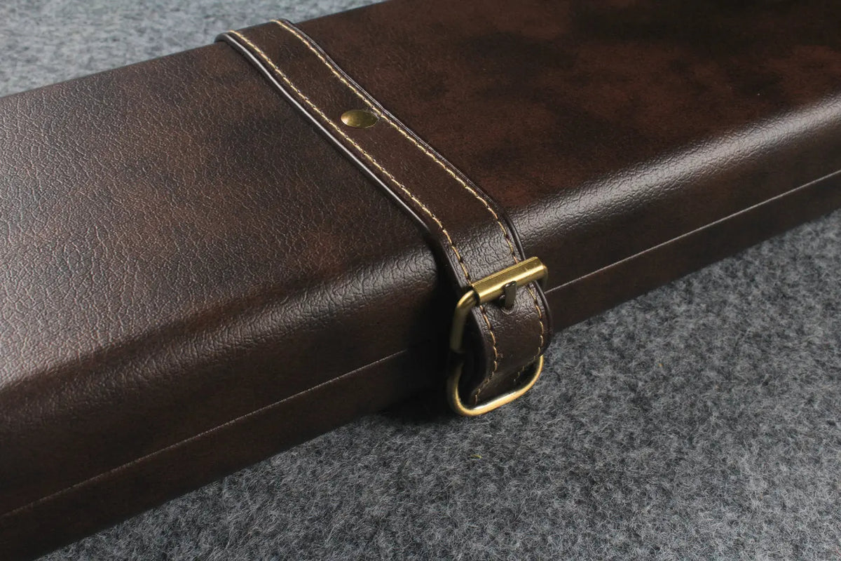 handmade 3 compartments quality wide 3/4 cue case