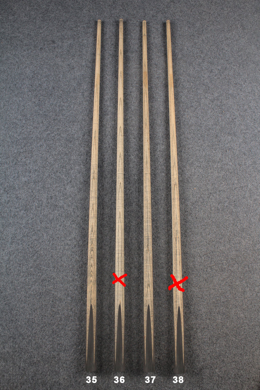 custom-made: ★★★ woods 1 piece handmade ash snooker / pool cue #35-#38 - made to order