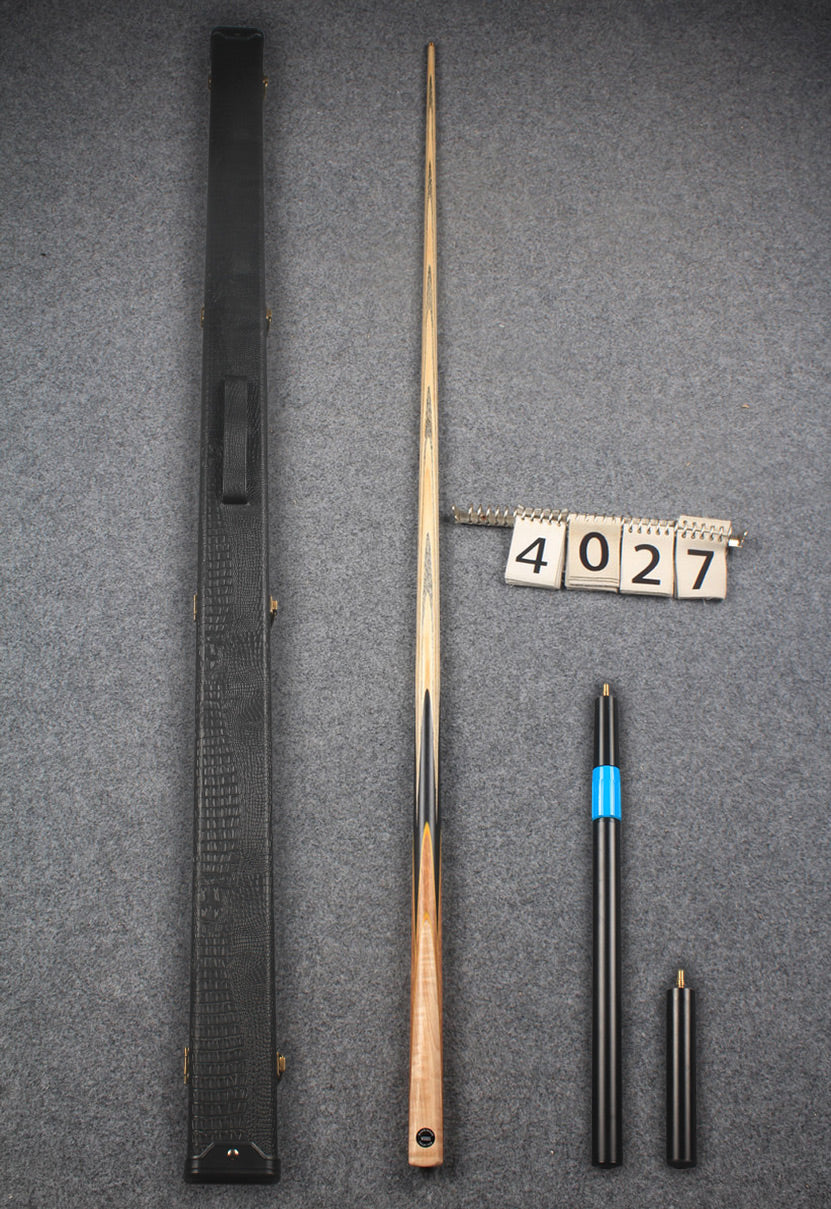 CHEVRONS+ WOODS 1 piece handmade snooker  pool ash cue  #4027