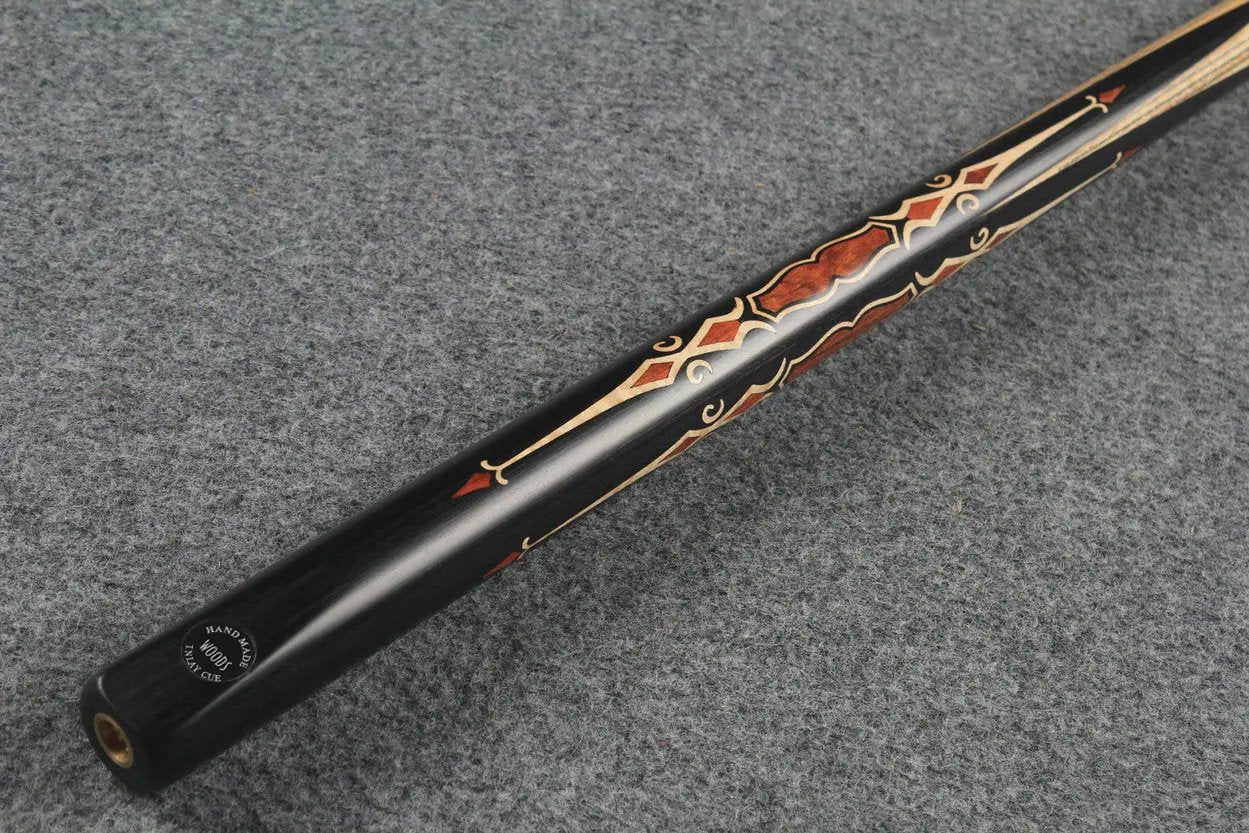CHEVRONS+ 1 piece ash inlay chinese 8 ball pool cue WOODS CUES